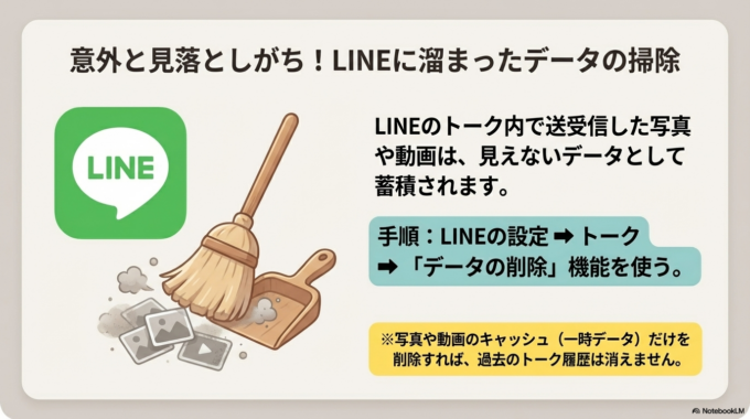LINEのデータ整理も効果があります。
