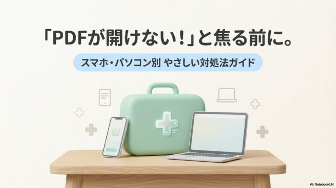 PDFが開けない原因と対処法｜スマホ・パソコン別にやさしく解説