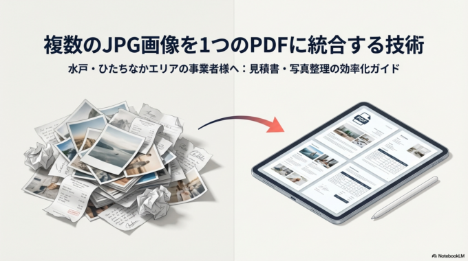 複数のJPG画像を1つのPDFに統合する方法|初心者でも簡単にできる手順