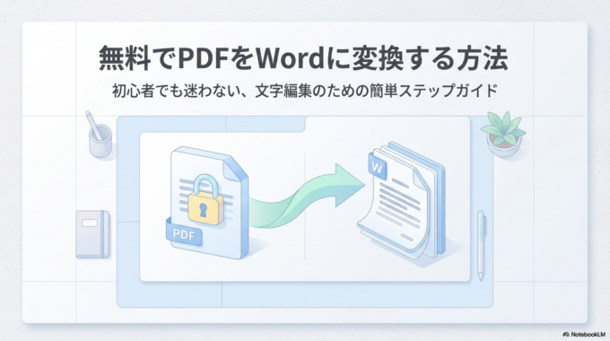 無料でPDFをWordに変換する方法｜初心者でもできる簡単なやり方