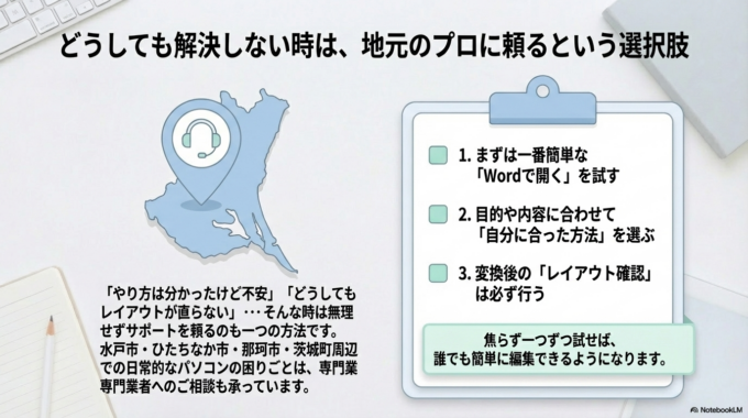 水戸市・ひたちなか市周辺でパソコン操作に困ったら
