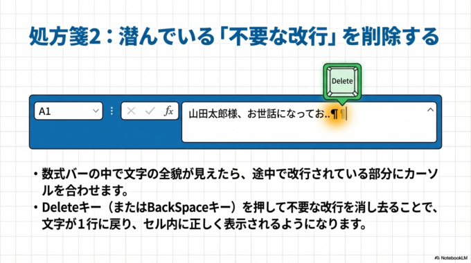 不要な改行を削除する
