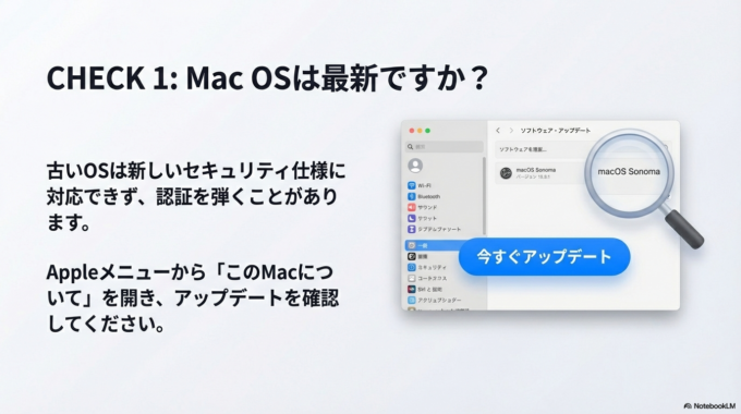 MacのOSバージョンの確認方法