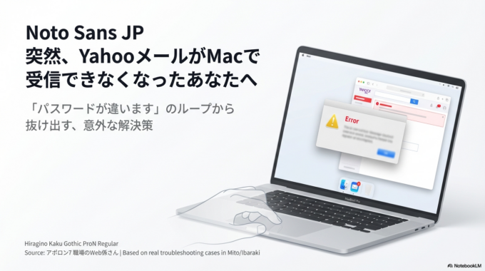突然届かなくなったYahooメールをMacに設定する方法