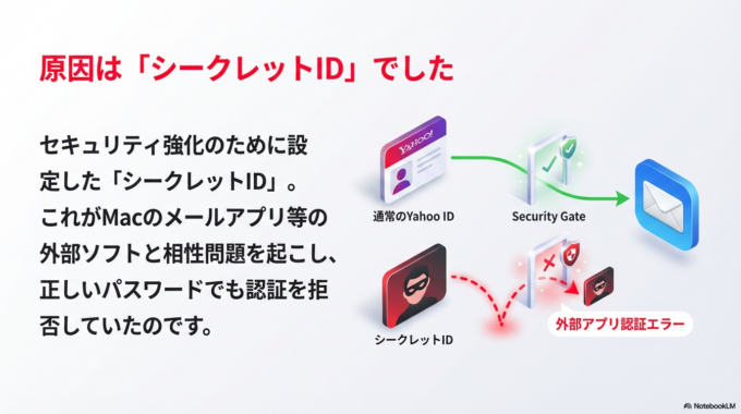 シークレットIDでメールアカウントを追加