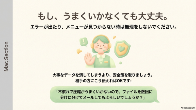 ファイルを数回に分けてメール