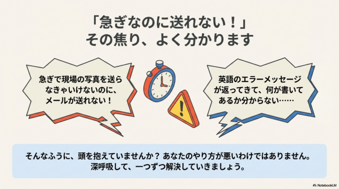 メールが送れない！