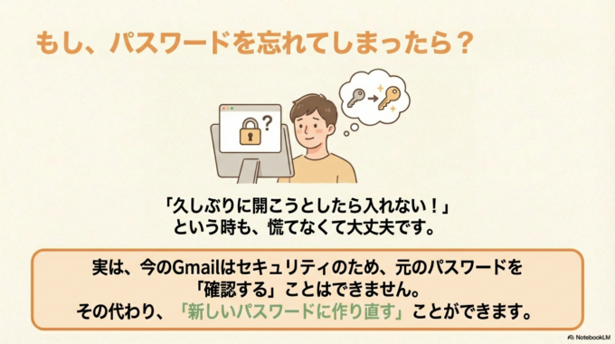 パスワードを忘れた時の確認方法