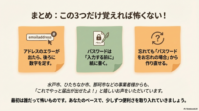 3つだけ覚えておけば、もう怖くありません