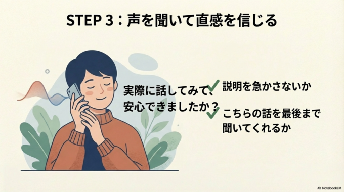 ステップ3：一度話してみる