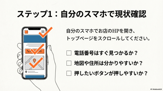 ステップ1 自分のスマホで現状確認する