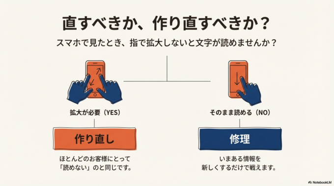 直すか、作り直すかの判断基準