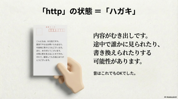 ハガキと封筒の違いです。