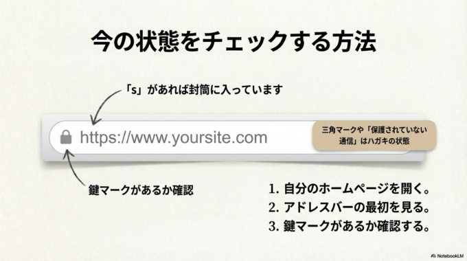 今の状態をチェックする方法