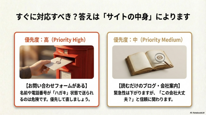 鍵マークや注意表示を確認する