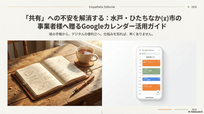 「共有」って何?Googleカレンダーで予定が分からない不安をなくす方法