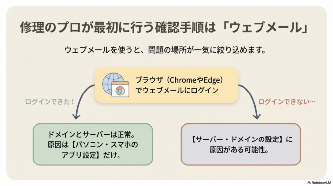 修理現場で実際に行っている確認手順