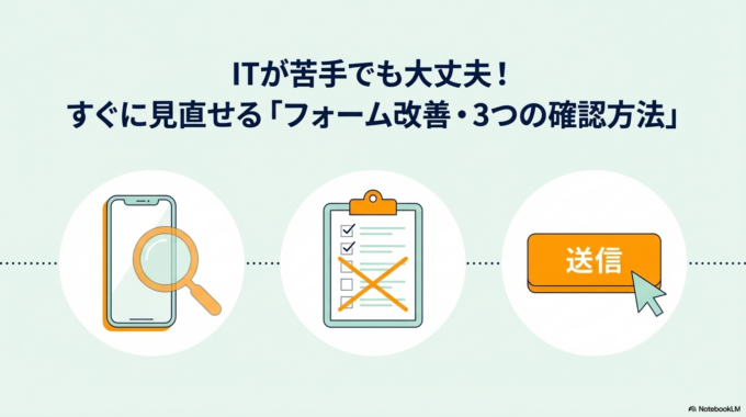 まずはここだけ!フォーム改善の3つの確認方法