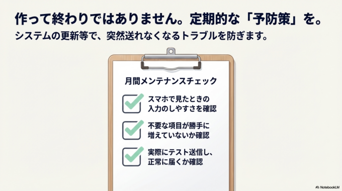 フォームを管理するための予防策