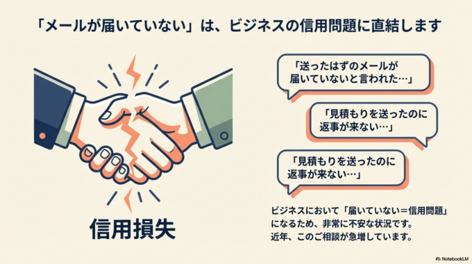 「届いていない＝信用問題」になることもあり、不安になりますよね。