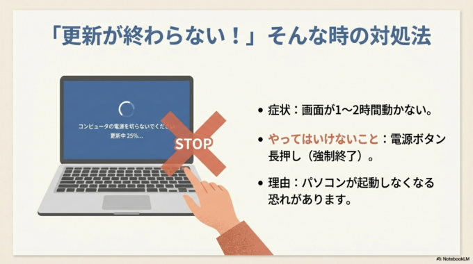 3. 解決しない場合（更新が終わらない時）
