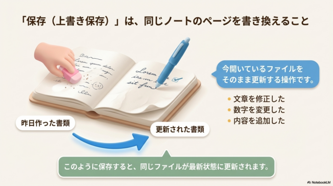 保存(上書き保存)とは