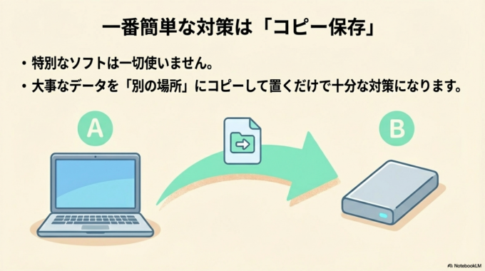 一番簡単なバックアップ方法(コピー保存)