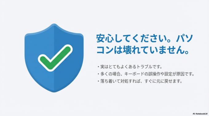 パソコンの画面が横向きや逆さまになるトラブルは、実はとてもよくあるものです。