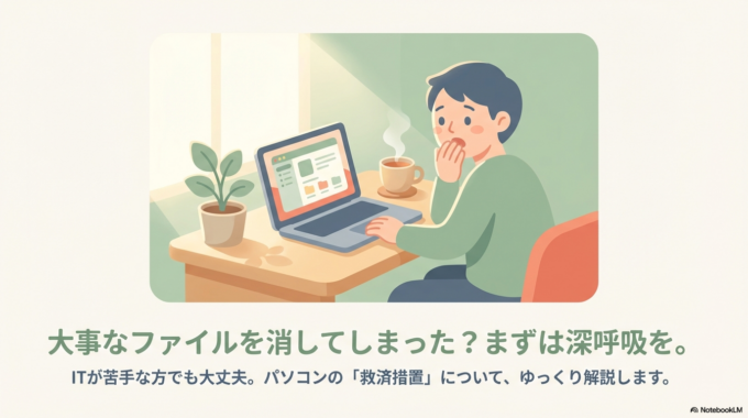 「消えちゃった！」と焦る前に。深呼吸しましょう