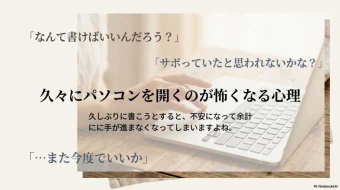 余計にパソコンを開きづらくなってしまいますよね。