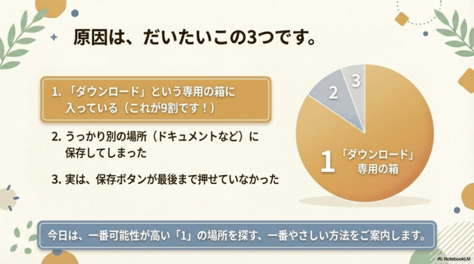 原因は、だいたいこの3つです