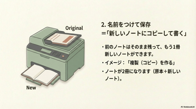 【ケースB】ひな形を使って新しい書類を作る時(名前をつけて保存)