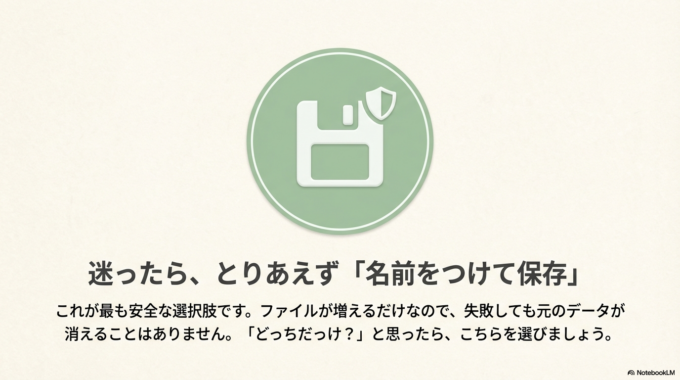 まず最初に名前をつけて保存