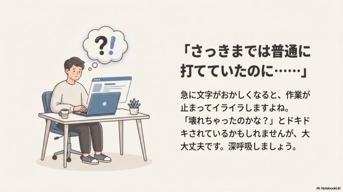 さっきまでは普通に打てていたのに…