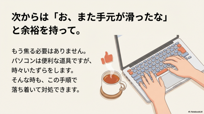 次からは「お、また手元が滑ったな」と余裕を持って対処できるはず