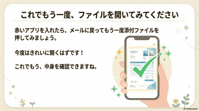 今度はきれいに開くはずです。