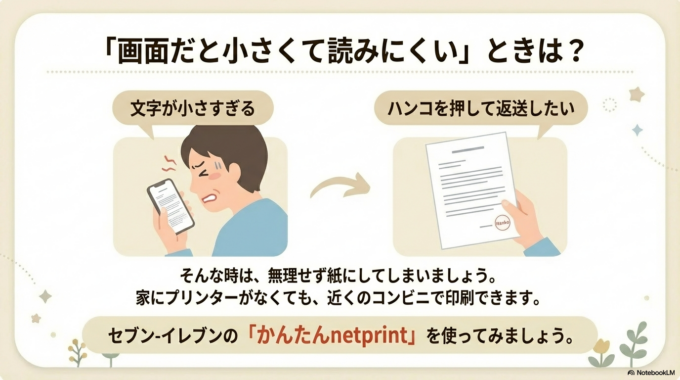 画面だと小さくて読みにくい