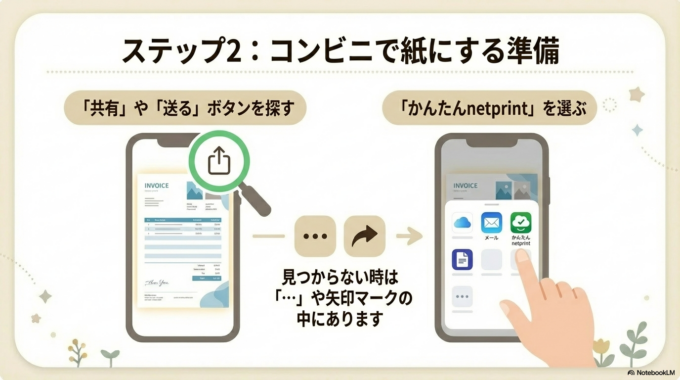 【ステップ2：コンビニで紙に印刷する】