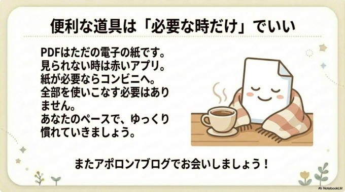 便利な道具は、使いこなす必要はありません。