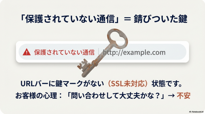 鍵マークがない(SSL化していない)