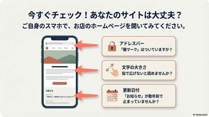 今のサイトの状態チェック