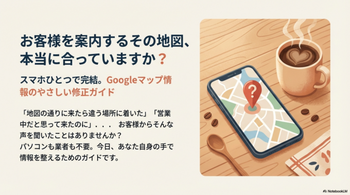 Googleマップのお店情報が古い?自分でできる一番やさしい直し方