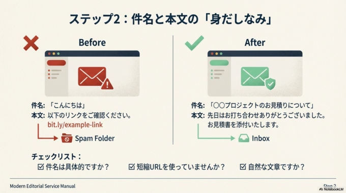 ステップ2：件名と本文を見直す