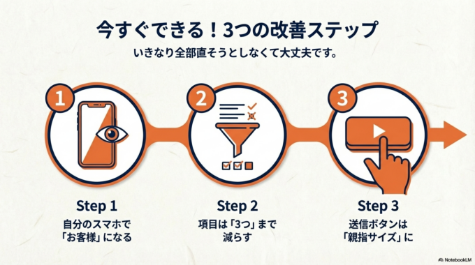 まずはここだけ!3つの改善ステップ