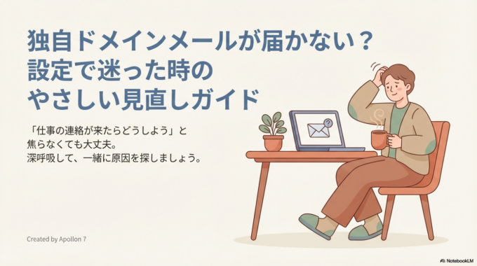 独自ドメインメールが届かない？設定で迷った時のやさしい見直しガイド