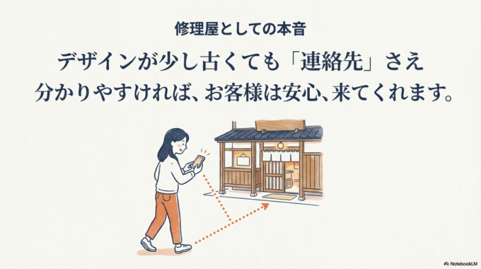 最優先：スマホで見た時の「電話番号」と「住所」 ここだけ合っていれば、今日はおしまいで大丈夫です。