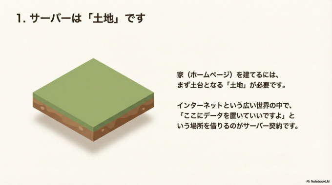 1. サーバーは「土地」です