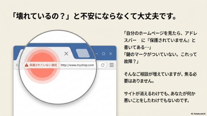 ホームページに鍵がない?「保護されていません」と出る理由と対処法