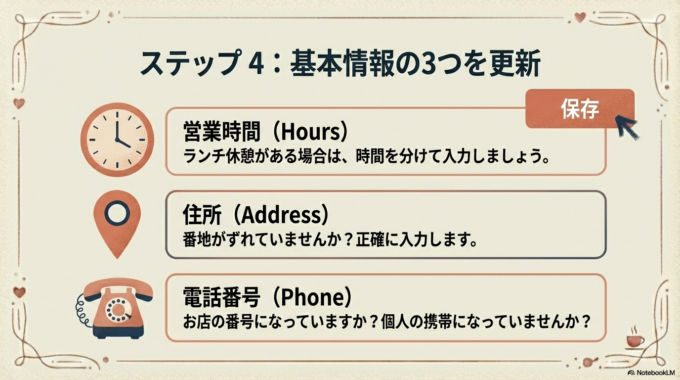正しい情報に書き換える