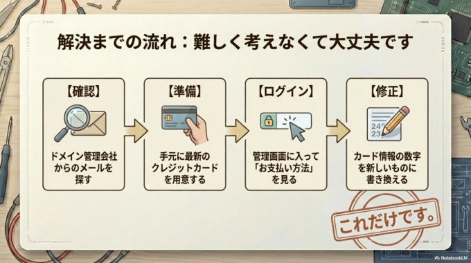 解決までの流れをイメージしてみましょう